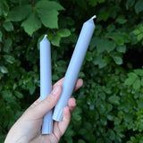 Light Blue Recycled Dinner Candles