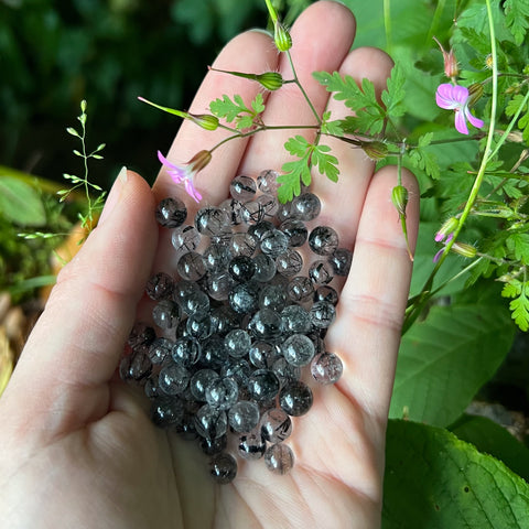 Mini Tourmalinated Quartz Spheres