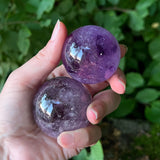 Smoky Amethyst Spheres