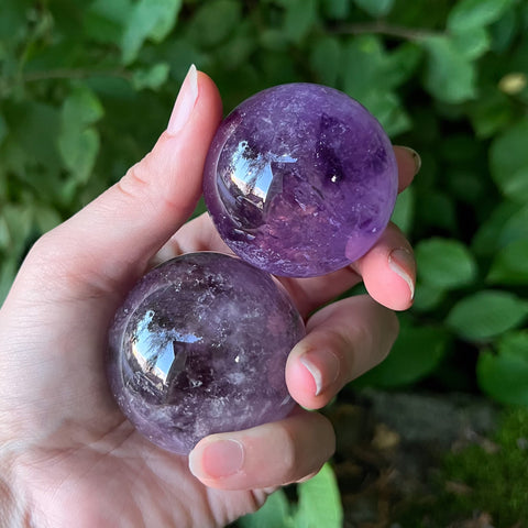 Smoky Amethyst Spheres