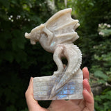Moonstone Dragon with Castle