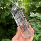 Tourmalinated Quartz Polished Point