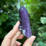 New Find Purple Fluorite Over Candle Quartz