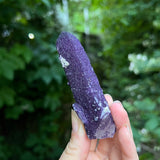 New Find Purple Fluorite Over Candle Quartz (Large)