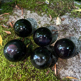 Rainbow Obsidian Spheres