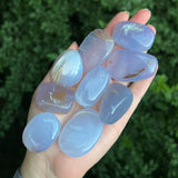 Blue Chalcedony Palm Stones