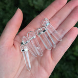 Clear Quartz Pendants (Stainless Steel)