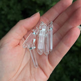 Clear Quartz Pendants (Stainless Steel)