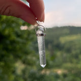 Clear Quartz Pendants (Stainless Steel)