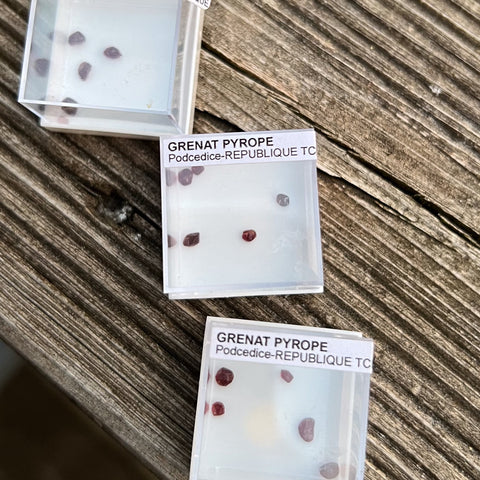 Pyrope Garnet Crystal Sets (Czechia)