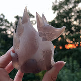 Quartz Geode Nine Tail Fox Carving