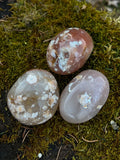 Flower Agate Palm Stones