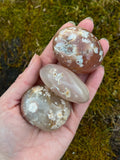 Flower Agate Palm Stones