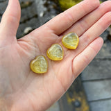 Yellow Muscovite Mica Hearts