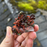 Red Quartz with Chalcopyrite